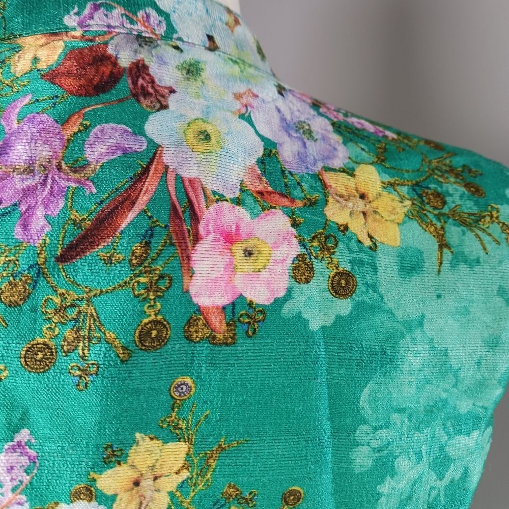 MODCLOTH Sleeveless Sheath Mini Dress 60s Floral Rare Era of Aplomb Size M NEW - Picture 4 of 13